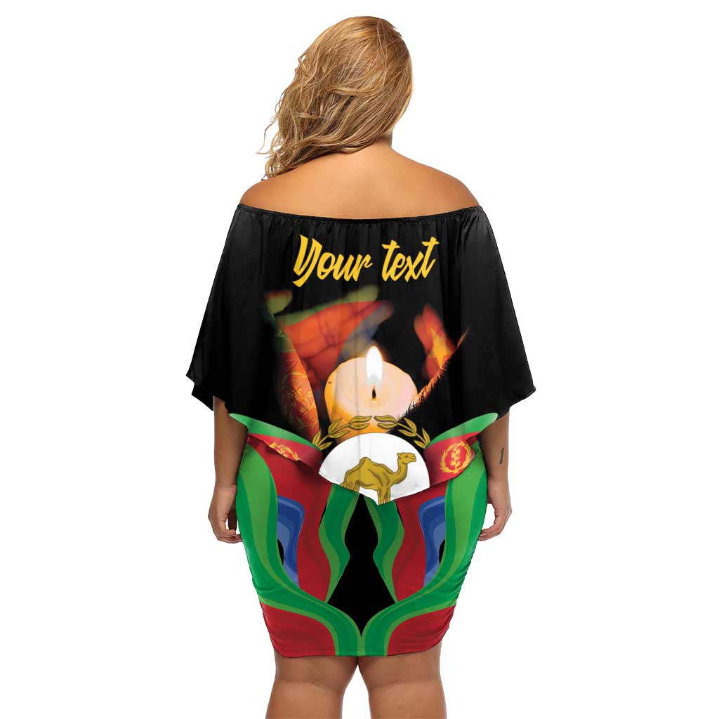 Personalized Eritrea Maelti Siwuat Off Shoulder Short Dress Shida Shoes Glory To Our Martyrs Eritrea - Wonder Print Shop