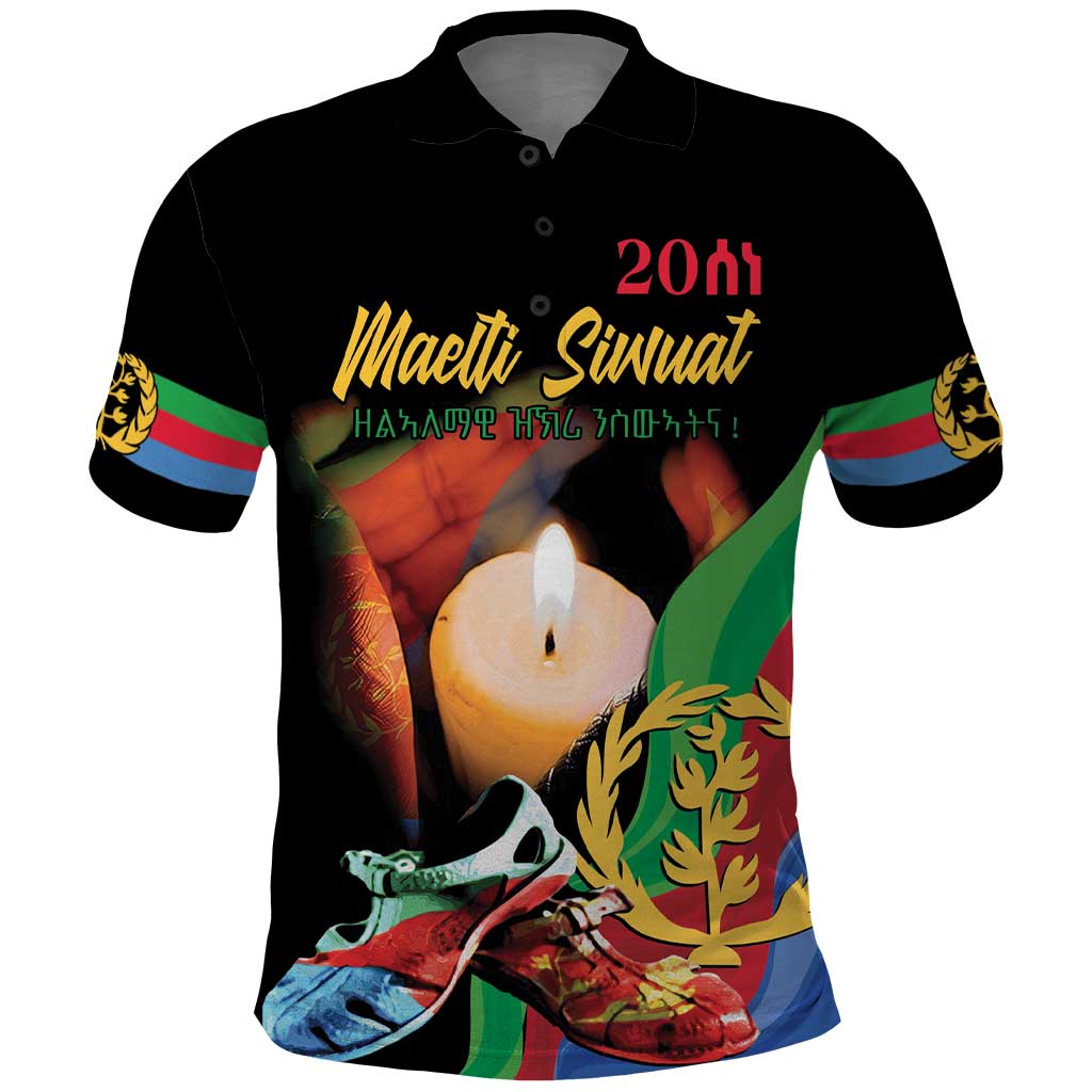 Personalized Eritrea Maelti Siwuat Polo Shirt Shida Shoes Glory To Our Martyrs Eritrea - Wonder Print Shop