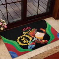 Personalized Eritrea Maelti Siwuat Rubber Doormat Shida Shoes Glory To Our Martyrs Eritrea - Wonder Print Shop