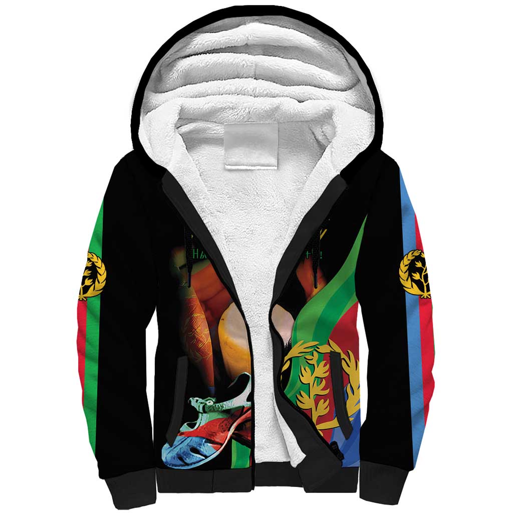 Personalized Eritrea Maelti Siwuat Sherpa Hoodie Shida Shoes Glory To Our Martyrs Eritrea - Wonder Print Shop