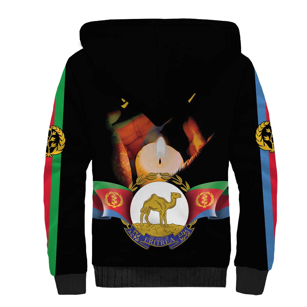 Personalized Eritrea Maelti Siwuat Sherpa Hoodie Shida Shoes Glory To Our Martyrs Eritrea - Wonder Print Shop