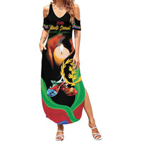 Personalized Eritrea Maelti Siwuat Summer Maxi Dress Shida Shoes Glory To Our Martyrs Eritrea - Wonder Print Shop