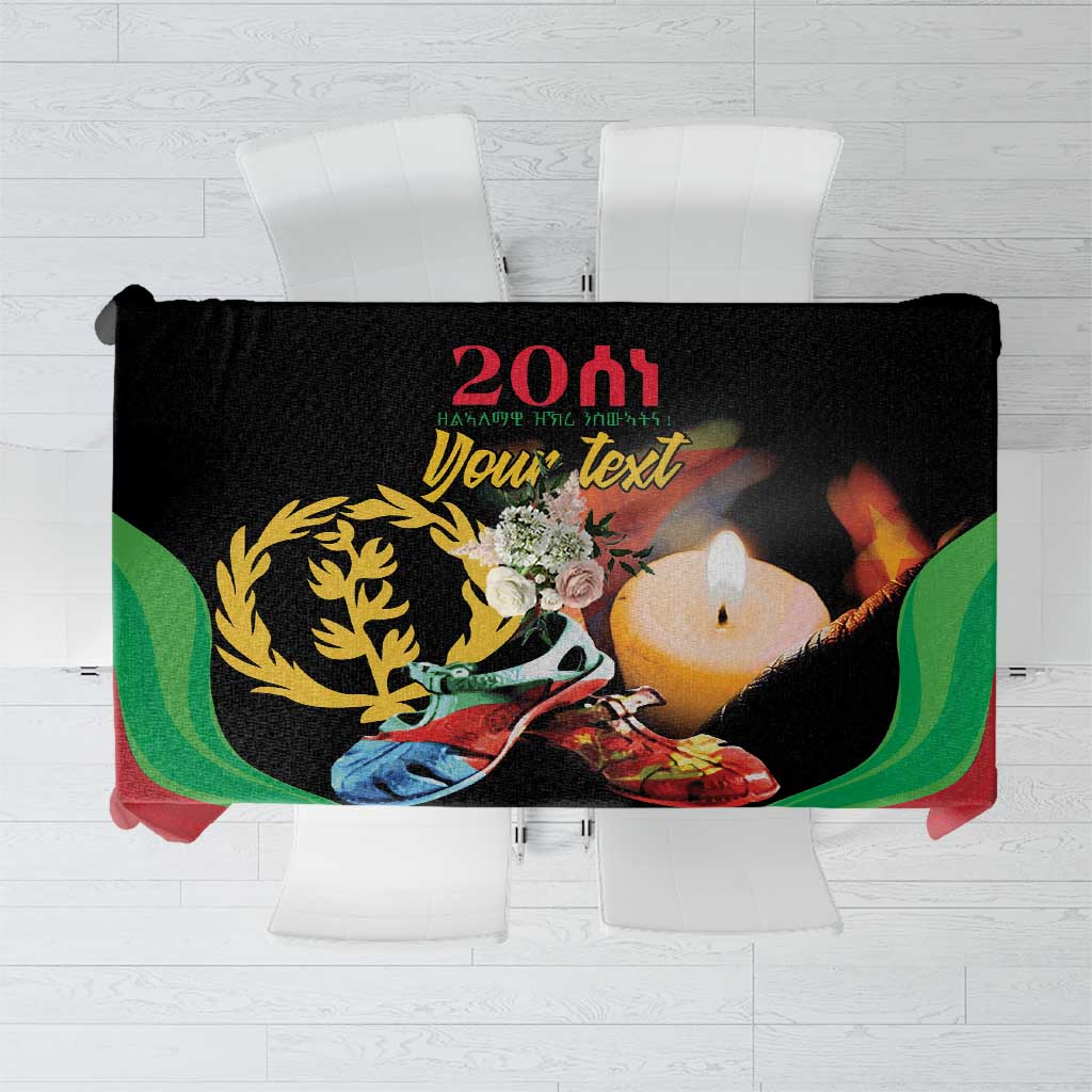 Personalized Eritrea Maelti Siwuat Tablecloth Shida Shoes Glory To Our Martyrs Eritrea - Wonder Print Shop