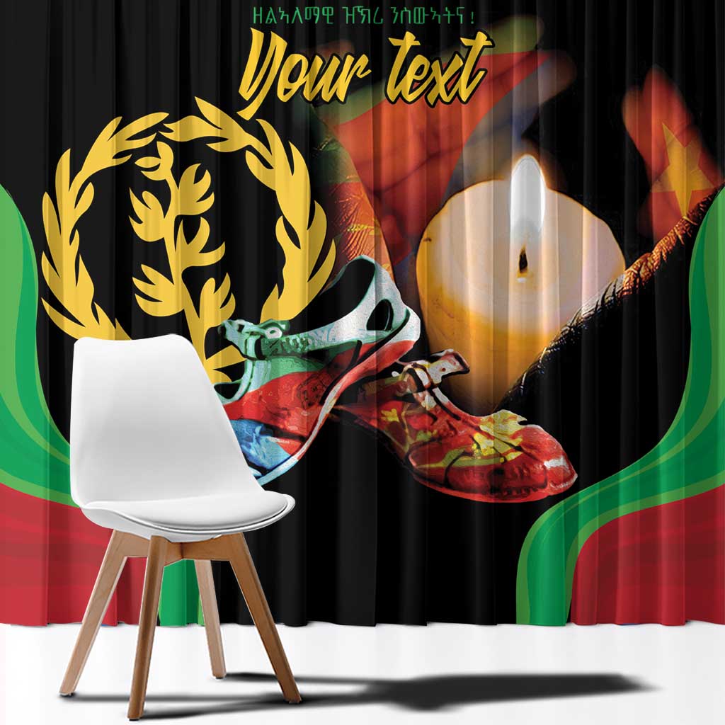 Personalized Eritrea Maelti Siwuat Window Curtain Shida Shoes Glory To Our Martyrs Eritrea - Wonder Print Shop
