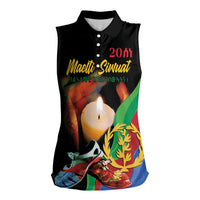 Personalized Eritrea Maelti Siwuat Women Sleeveless Polo Shirt Shida Shoes Glory To Our Martyrs Eritrea - Wonder Print Shop
