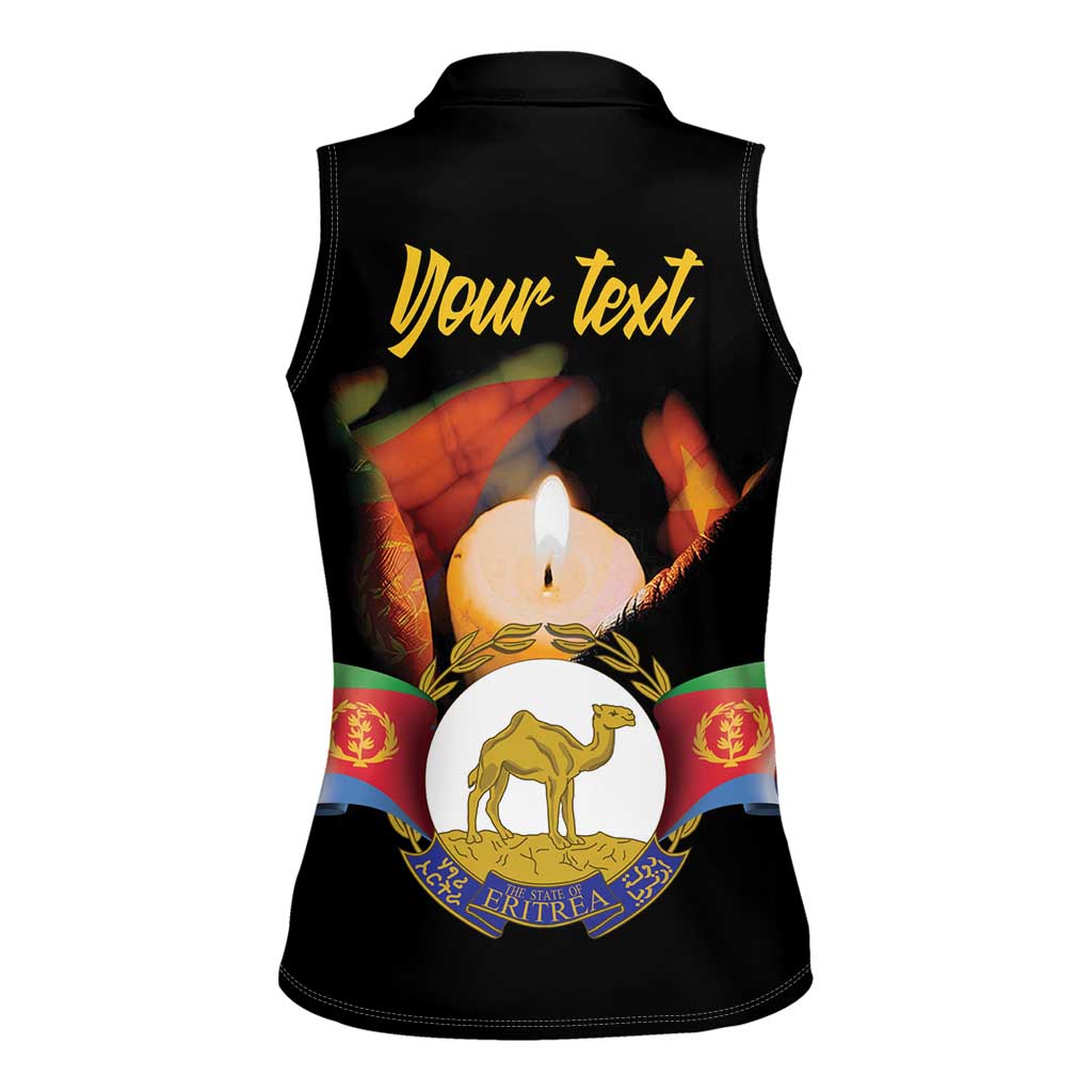Personalized Eritrea Maelti Siwuat Women Sleeveless Polo Shirt Shida Shoes Glory To Our Martyrs Eritrea - Wonder Print Shop