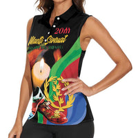 Personalized Eritrea Maelti Siwuat Women Sleeveless Polo Shirt Shida Shoes Glory To Our Martyrs Eritrea - Wonder Print Shop