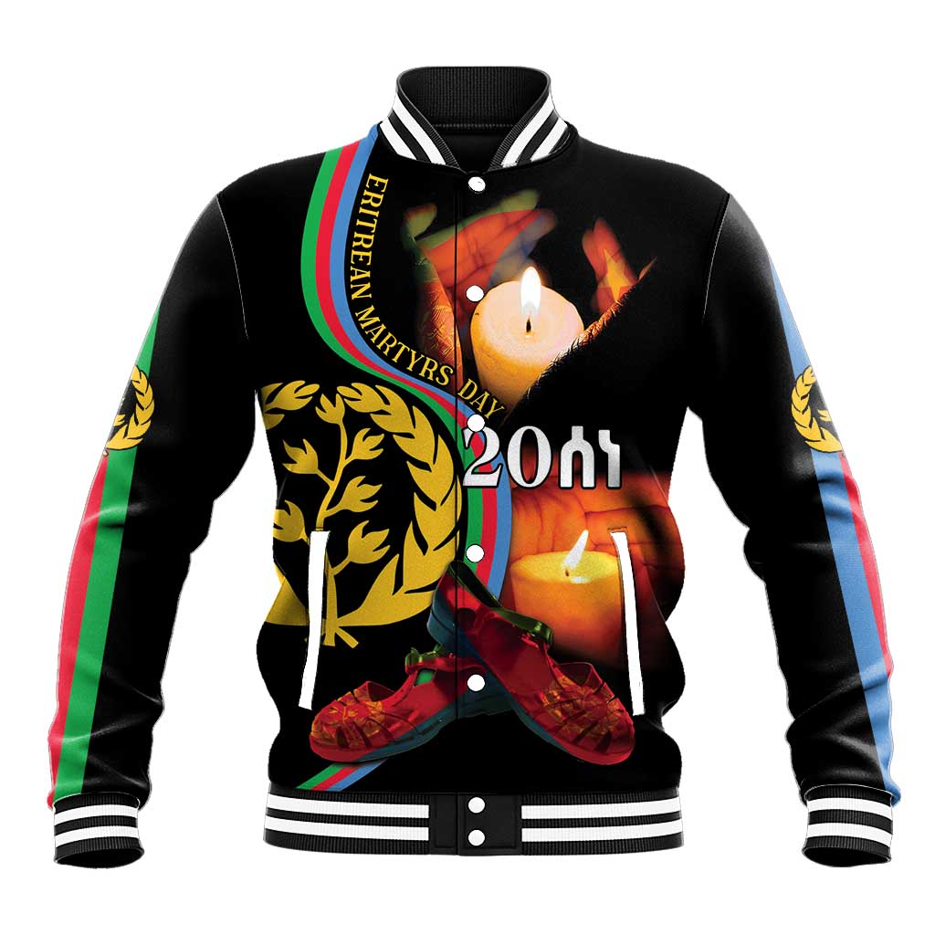 Personalized Eritrea Maelti Siwuat Baseball Jacket Candle Vigil Glory To Our Martyrs Eritrea LT9 - Wonder Print Shop