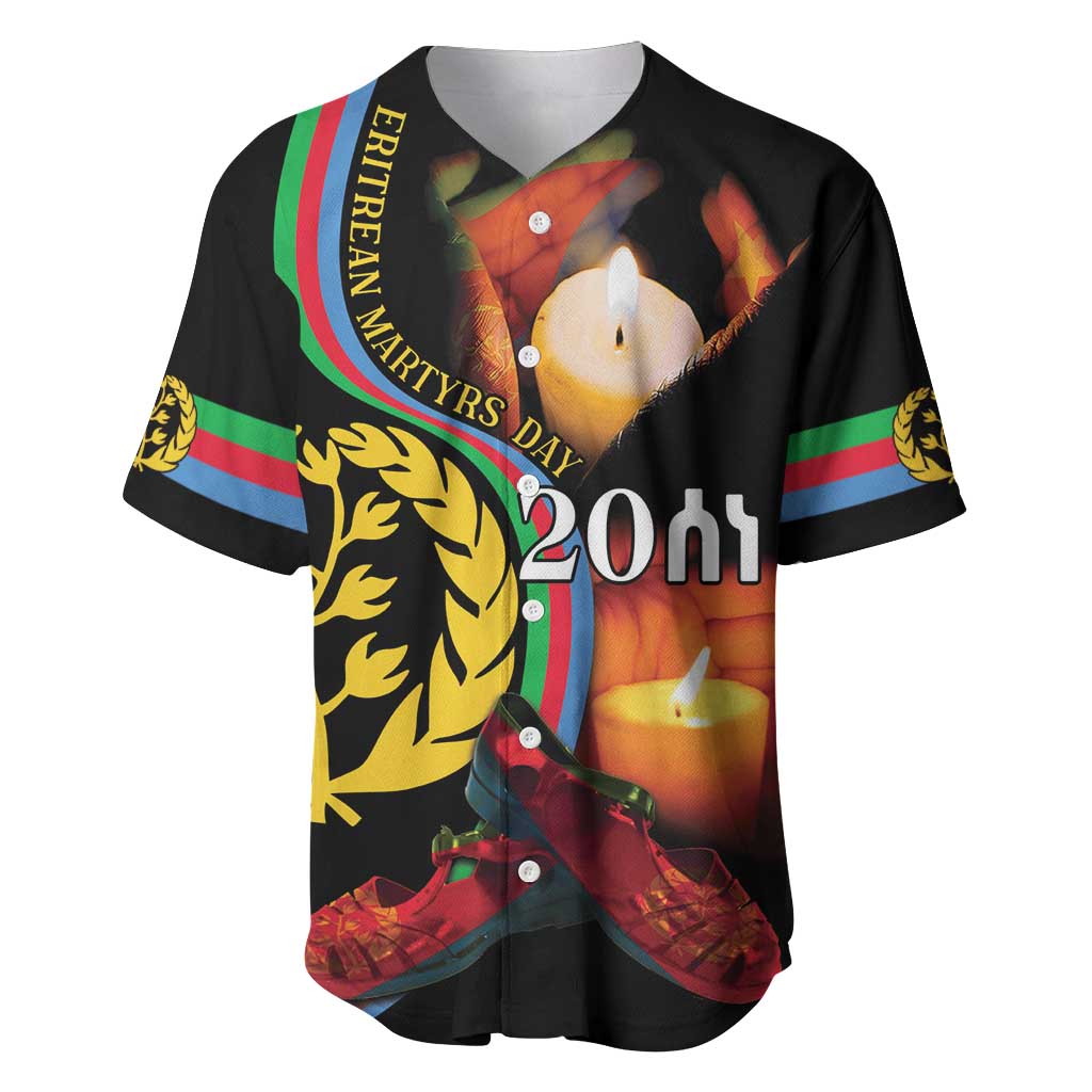 Personalized Eritrea Maelti Siwuat Baseball Jersey Candle Vigil Glory To Our Martyrs Eritrea LT9 - Wonder Print Shop