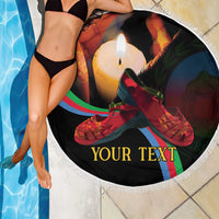 Personalized Eritrea Maelti Siwuat Beach Blanket Candle Vigil Glory To Our Martyrs Eritrea LT9 - Wonder Print Shop