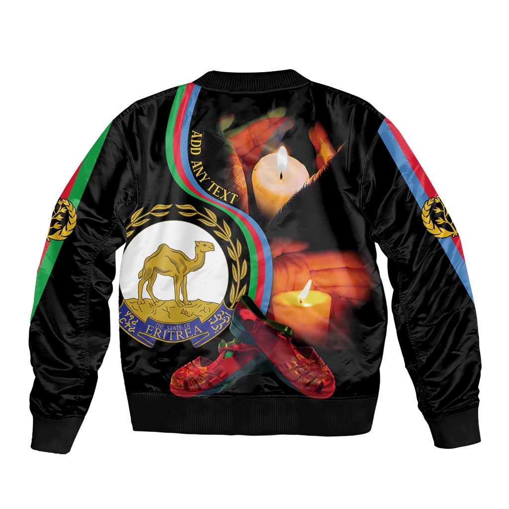 Personalized Eritrea Maelti Siwuat Bomber Jacket Candle Vigil Glory To Our Martyrs Eritrea LT9 - Wonder Print Shop
