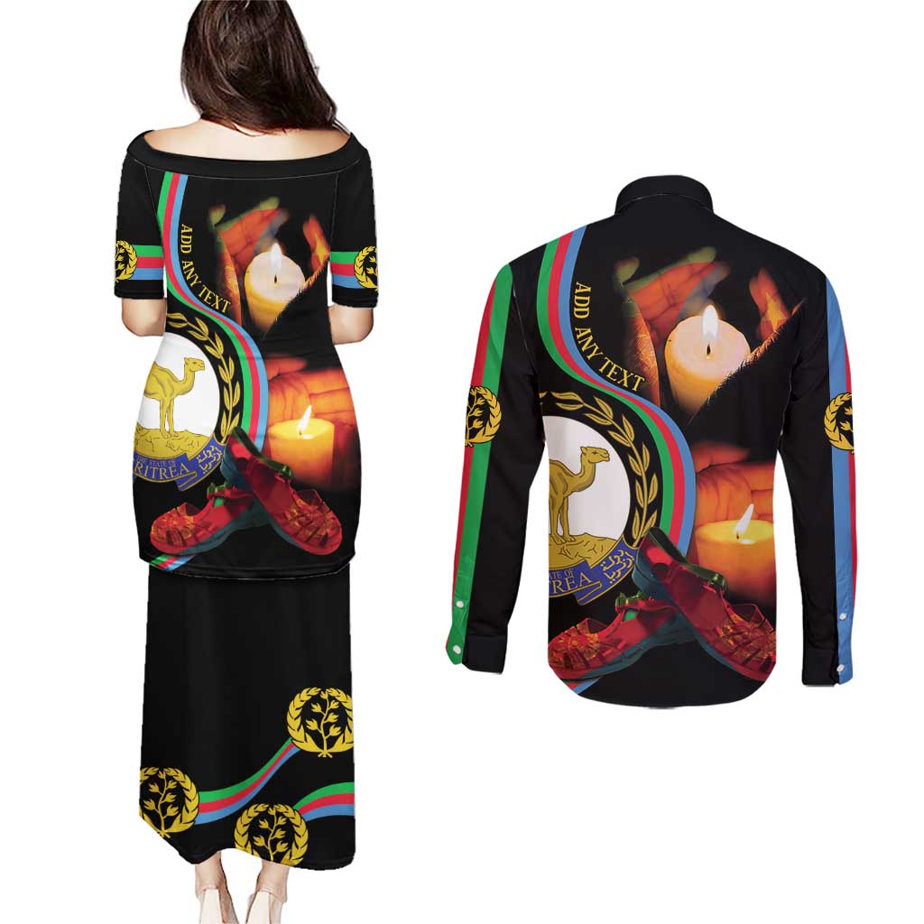 Personalized Eritrea Maelti Siwuat Couples Matching Puletasi and Long Sleeve Button Shirt Candle Vigil Glory To Our Martyrs Eritrea LT9 - Wonder Print Shop