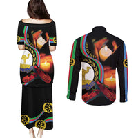 Personalized Eritrea Maelti Siwuat Couples Matching Puletasi and Long Sleeve Button Shirt Candle Vigil Glory To Our Martyrs Eritrea LT9 - Wonder Print Shop