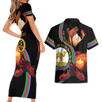Personalized Eritrea Maelti Siwuat Couples Matching Short Sleeve Bodycon Dress and Hawaiian Shirt Candle Vigil Glory To Our Martyrs Eritrea LT9 - Wonder Print Shop