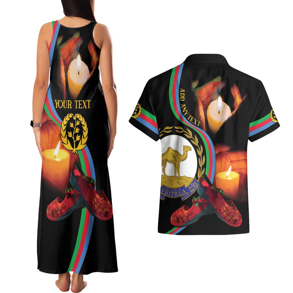 Personalized Eritrea Maelti Siwuat Couples Matching Tank Maxi Dress and Hawaiian Shirt Candle Vigil Glory To Our Martyrs Eritrea LT9 - Wonder Print Shop
