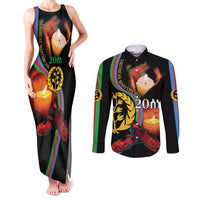 Personalized Eritrea Maelti Siwuat Couples Matching Tank Maxi Dress and Long Sleeve Button Shirt Candle Vigil Glory To Our Martyrs Eritrea LT9 - Wonder Print Shop