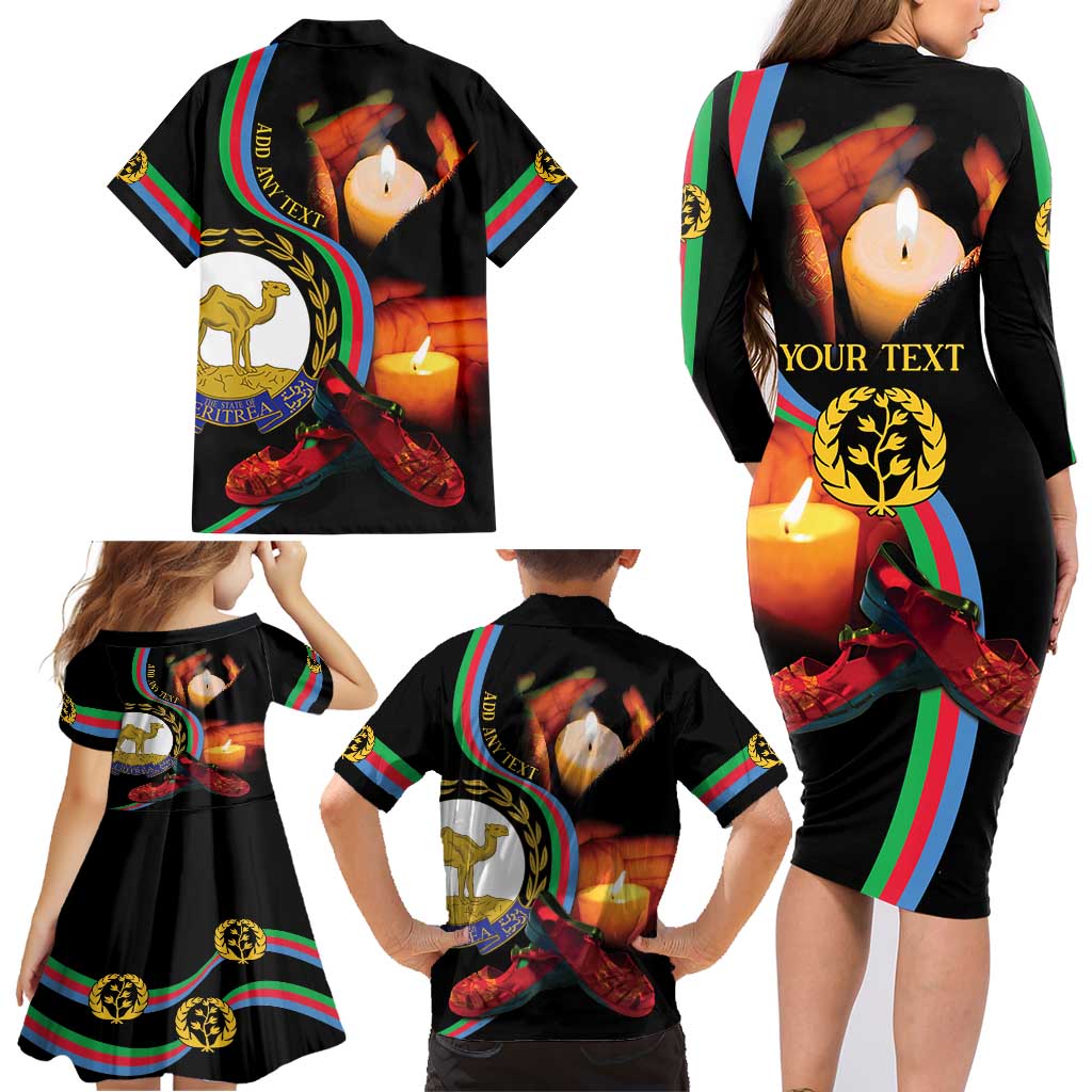 Personalized Eritrea Maelti Siwuat Family Matching Long Sleeve Bodycon Dress and Hawaiian Shirt Candle Vigil Glory To Our Martyrs Eritrea LT9 - Wonder Print Shop