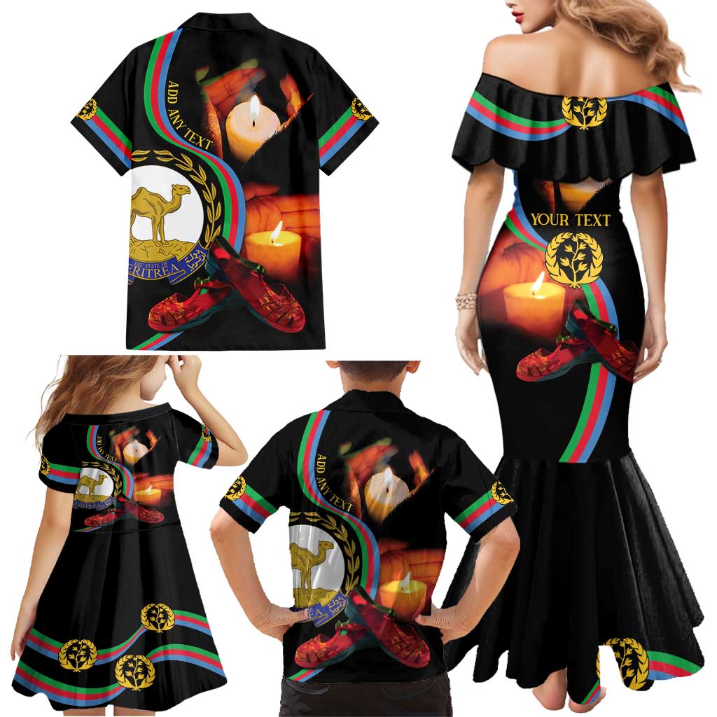 Personalized Eritrea Maelti Siwuat Family Matching Mermaid Dress and Hawaiian Shirt Candle Vigil Glory To Our Martyrs Eritrea LT9 - Wonder Print Shop