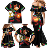 Personalized Eritrea Maelti Siwuat Family Matching Mermaid Dress and Hawaiian Shirt Candle Vigil Glory To Our Martyrs Eritrea LT9 - Wonder Print Shop
