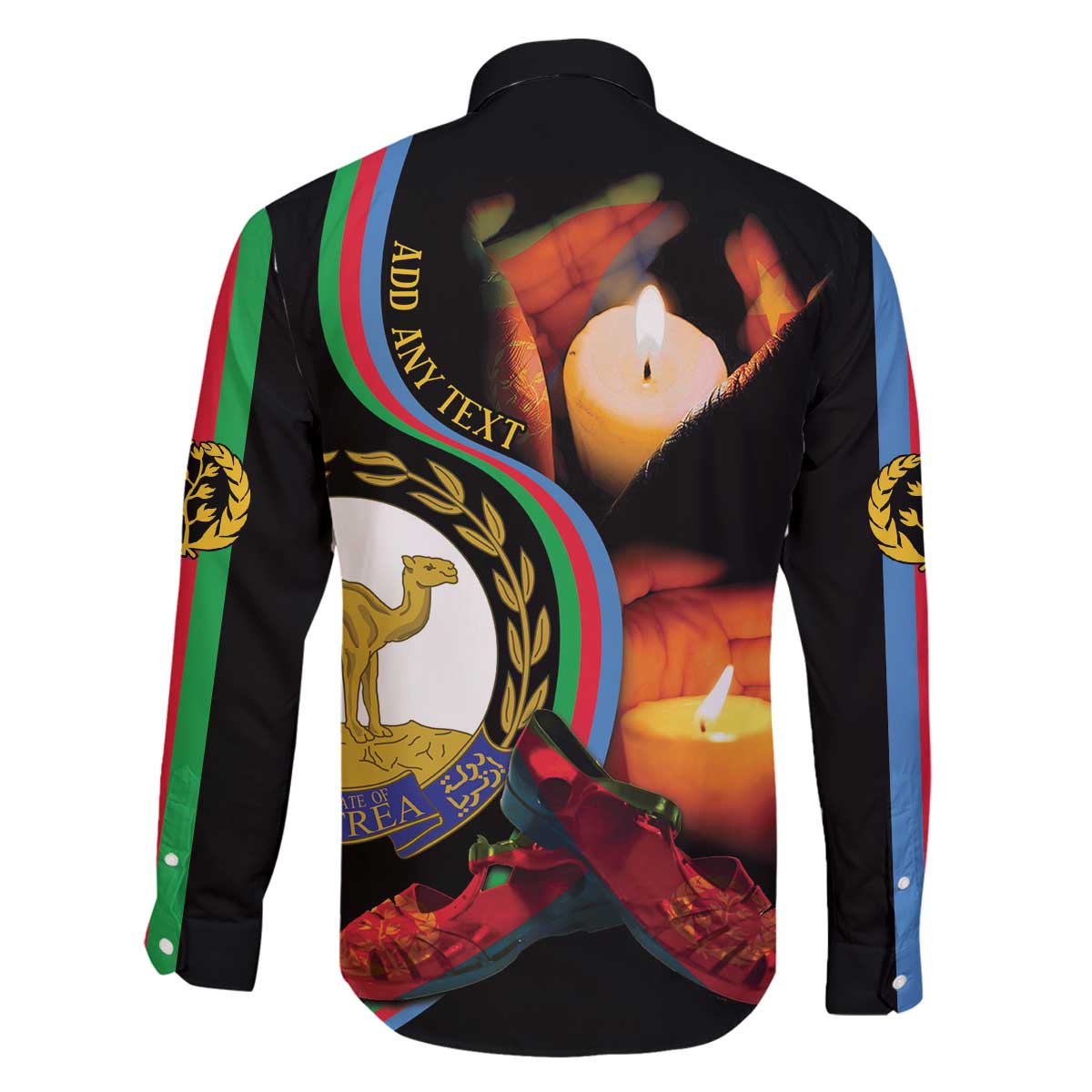 Personalized Eritrea Maelti Siwuat Family Matching Off The Shoulder Long Sleeve Dress and Hawaiian Shirt Candle Vigil Glory To Our Martyrs Eritrea - Wonder Print Shop