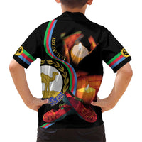 Personalized Eritrea Maelti Siwuat Family Matching Short Sleeve Bodycon Dress and Hawaiian Shirt Candle Vigil Glory To Our Martyrs Eritrea - Wonder Print Shop