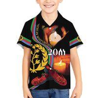 Personalized Eritrea Maelti Siwuat Family Matching Short Sleeve Bodycon Dress and Hawaiian Shirt Candle Vigil Glory To Our Martyrs Eritrea - Wonder Print Shop