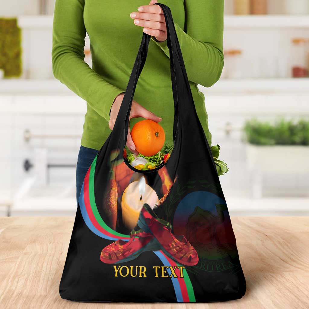 Personalized Eritrea Maelti Siwuat Grocery Bag Candle Vigil Glory To Our Martyrs Eritrea