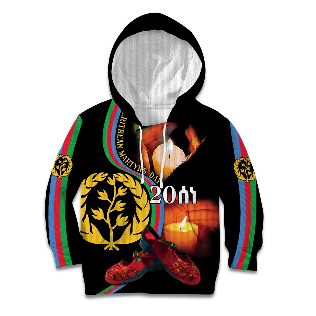 Personalized Eritrea Maelti Siwuat Kid Hoodie Candle Vigil Glory To Our Martyrs Eritrea - Wonder Print Shop