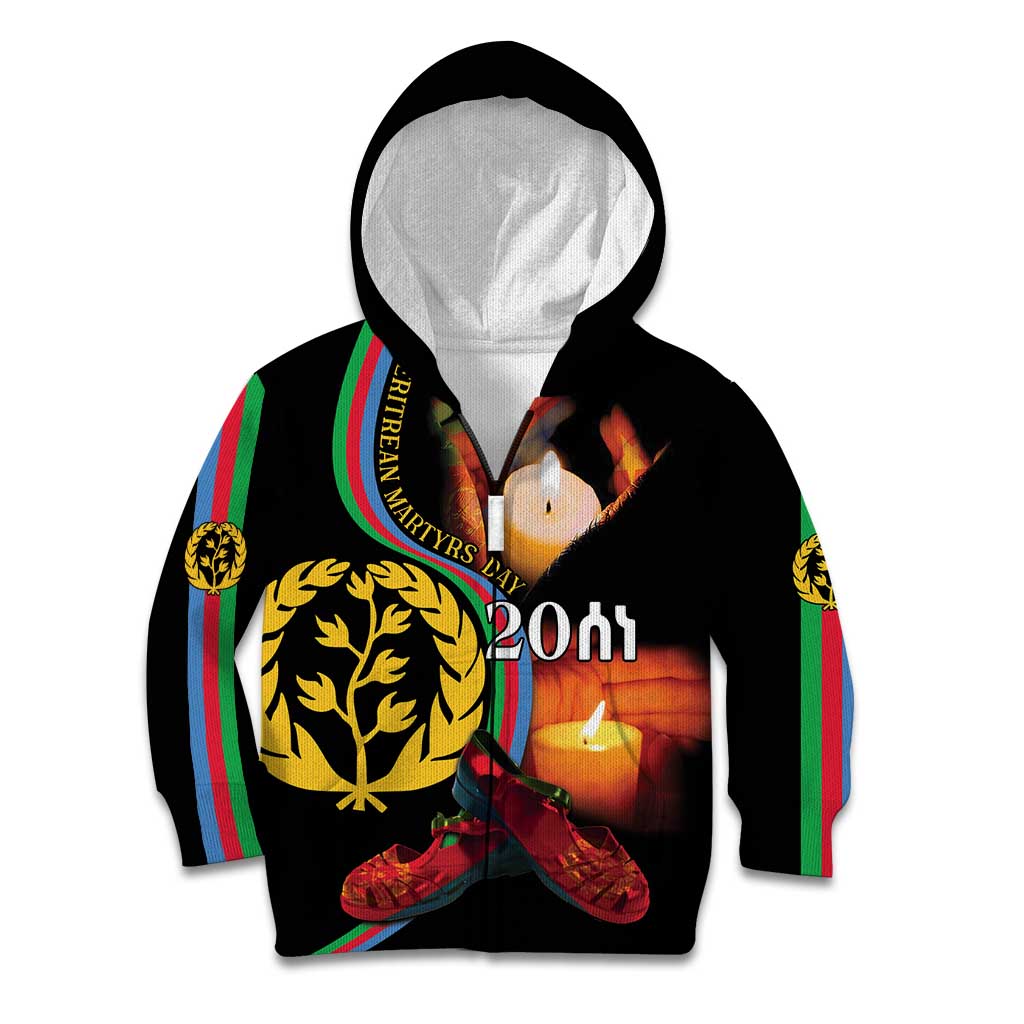 Personalized Eritrea Maelti Siwuat Kid Hoodie Candle Vigil Glory To Our Martyrs Eritrea - Wonder Print Shop