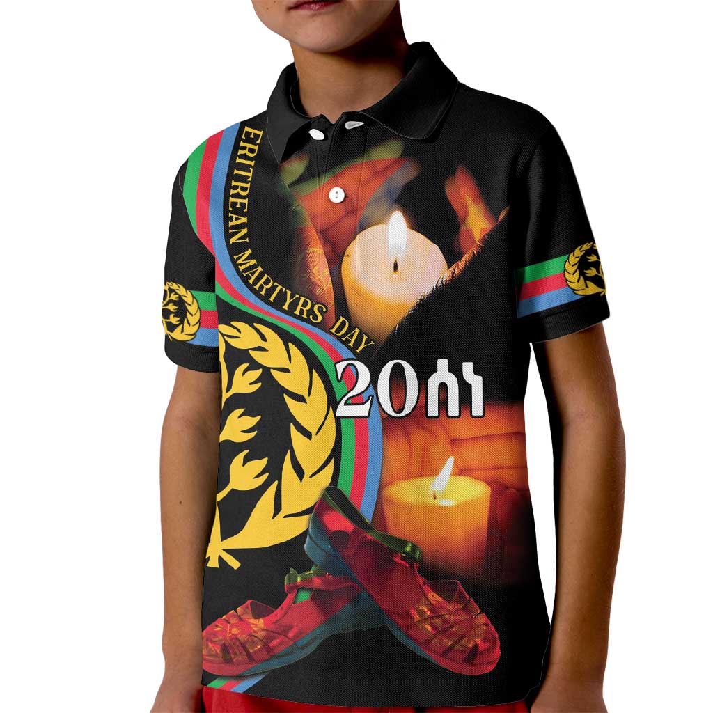 Personalized Eritrea Maelti Siwuat Kid Polo Shirt Candle Vigil Glory To Our Martyrs Eritrea - Wonder Print Shop