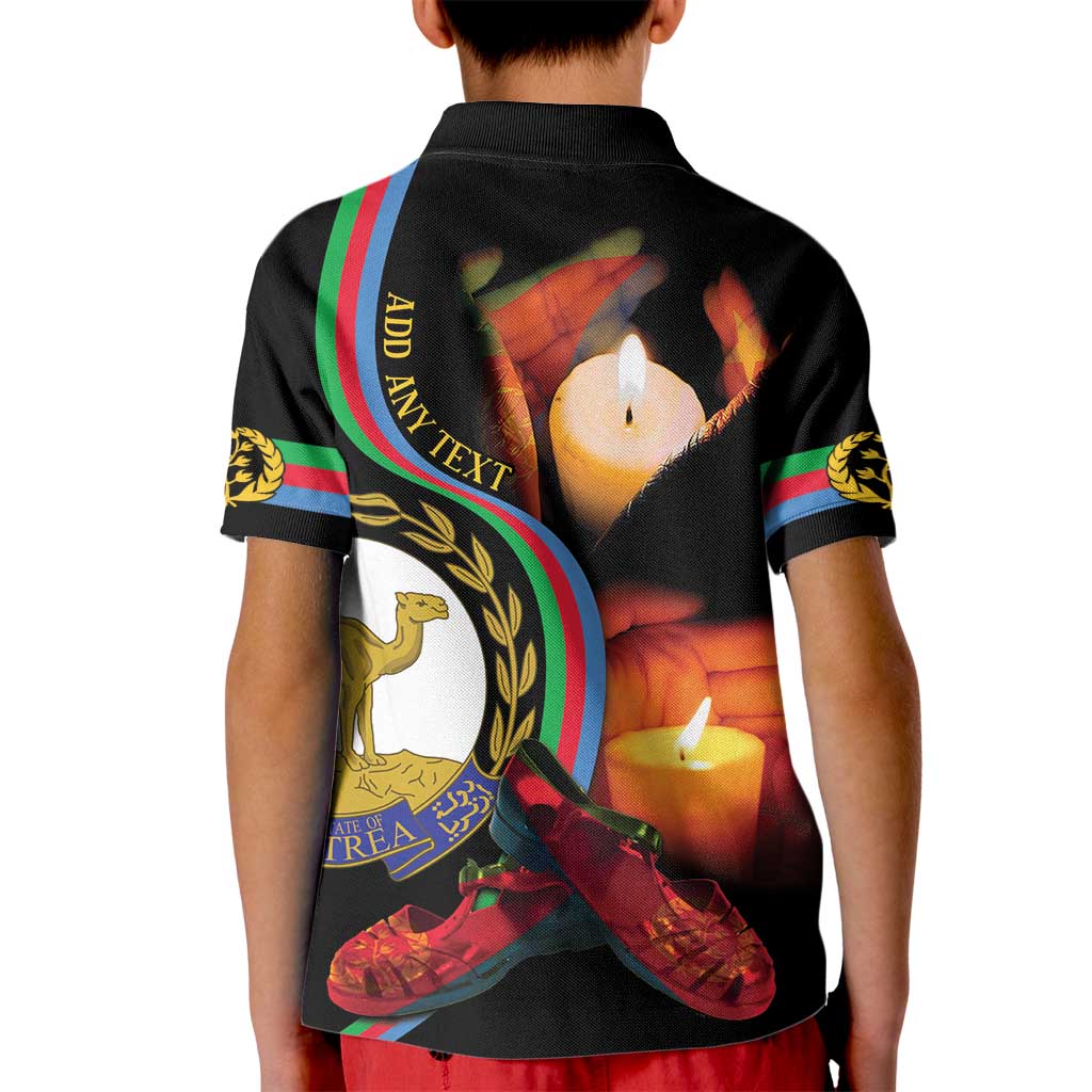 Personalized Eritrea Maelti Siwuat Kid Polo Shirt Candle Vigil Glory To Our Martyrs Eritrea - Wonder Print Shop