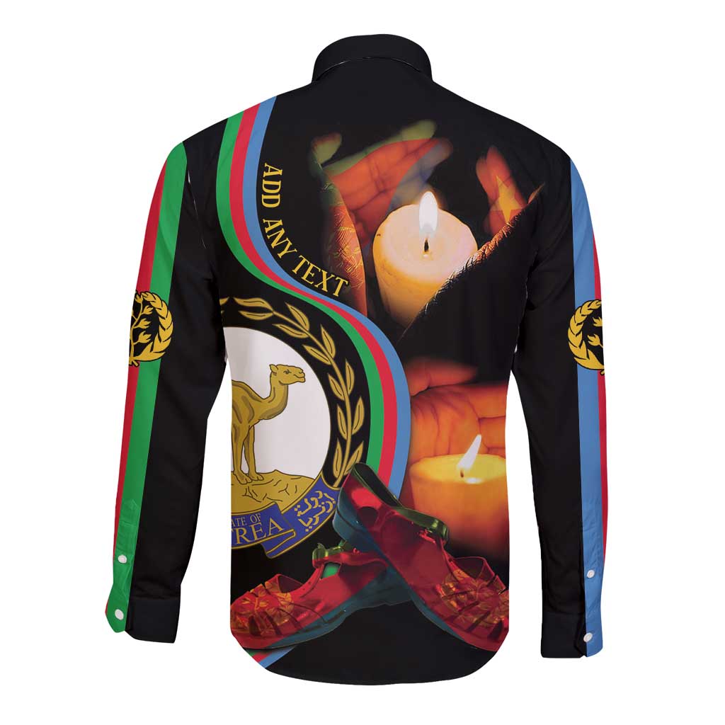 Personalized Eritrea Maelti Siwuat Long Sleeve Button Shirt Candle Vigil Glory To Our Martyrs Eritrea - Wonder Print Shop