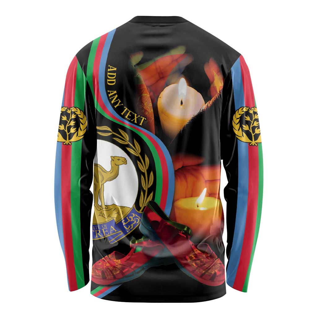 Personalized Eritrea Maelti Siwuat Long Sleeve Shirt Candle Vigil Glory To Our Martyrs Eritrea - Wonder Print Shop