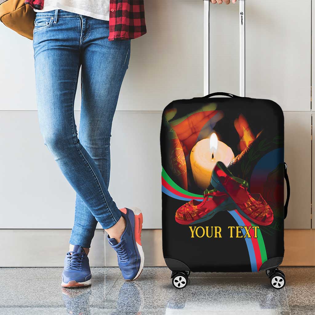 Personalized Eritrea Maelti Siwuat Luggage Cover Candle Vigil Glory To Our Martyrs Eritrea - Wonder Print Shop