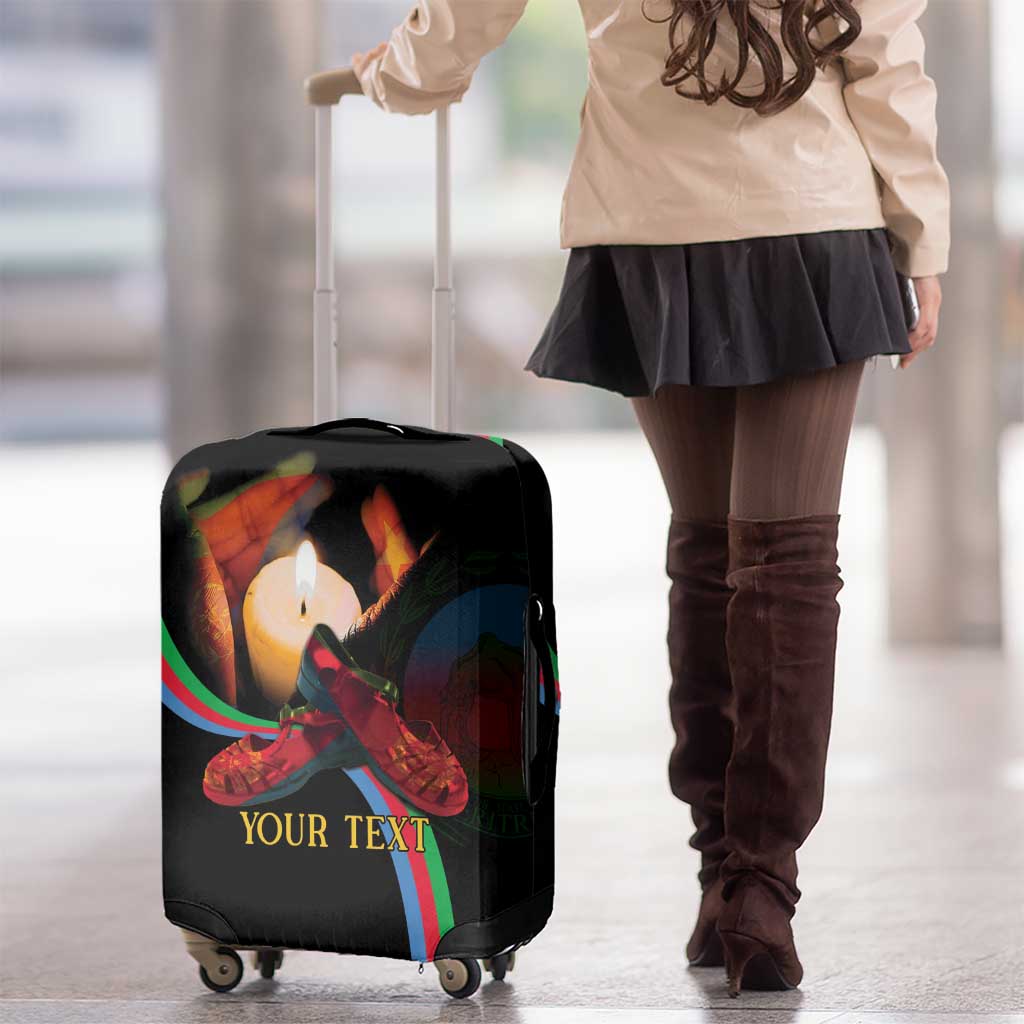 Personalized Eritrea Maelti Siwuat Luggage Cover Candle Vigil Glory To Our Martyrs Eritrea - Wonder Print Shop