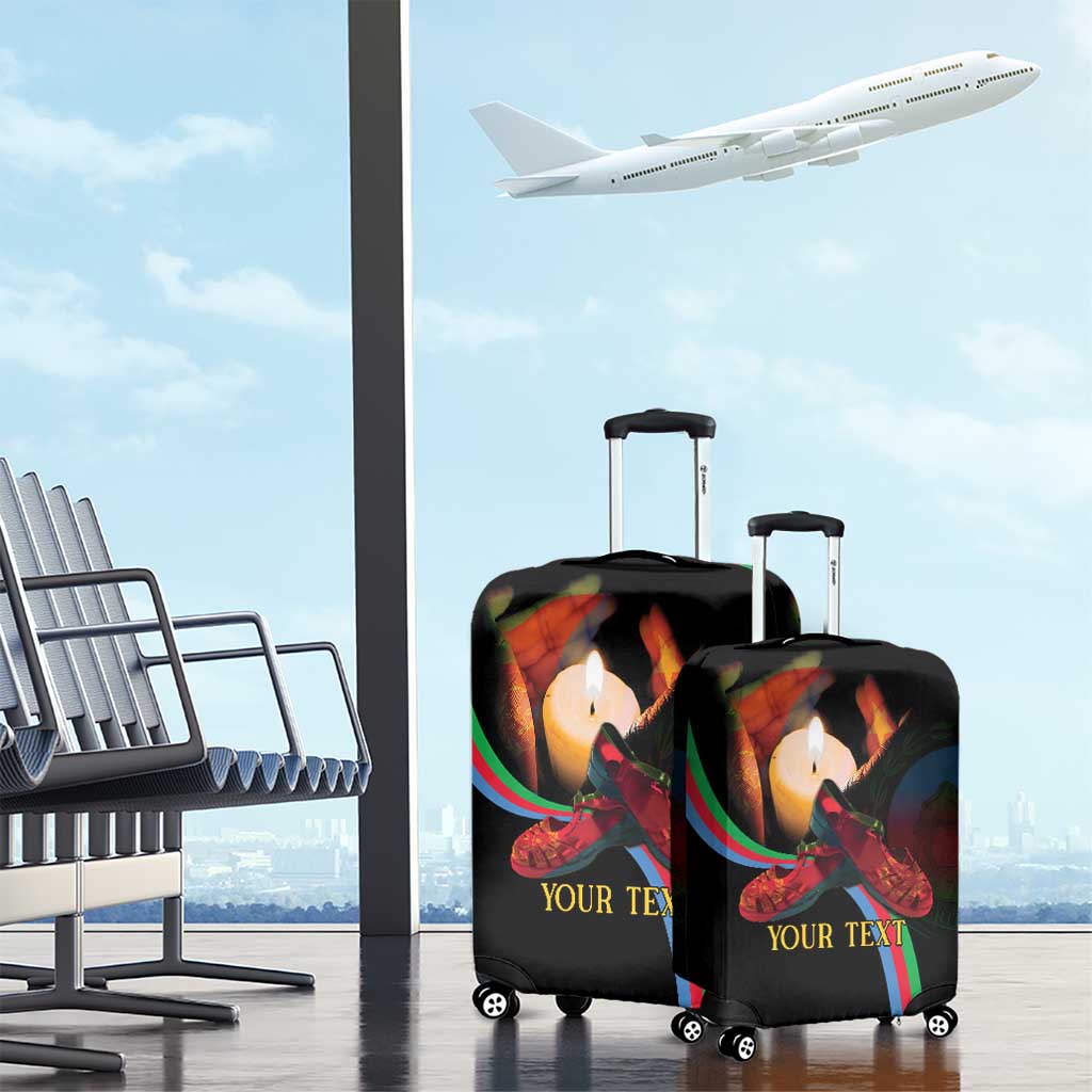 Personalized Eritrea Maelti Siwuat Luggage Cover Candle Vigil Glory To Our Martyrs Eritrea - Wonder Print Shop
