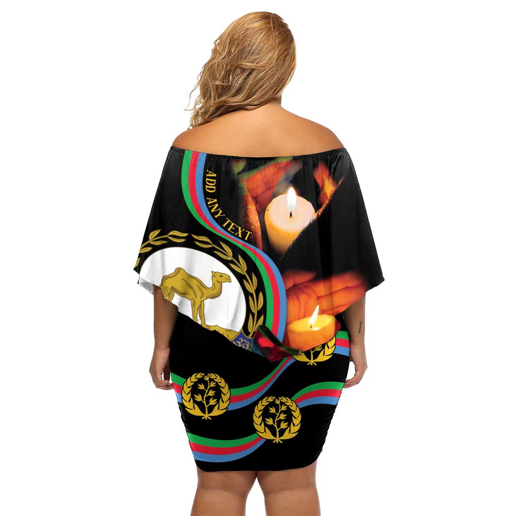 Personalized Eritrea Maelti Siwuat Off Shoulder Short Dress Candle Vigil Glory To Our Martyrs Eritrea - Wonder Print Shop