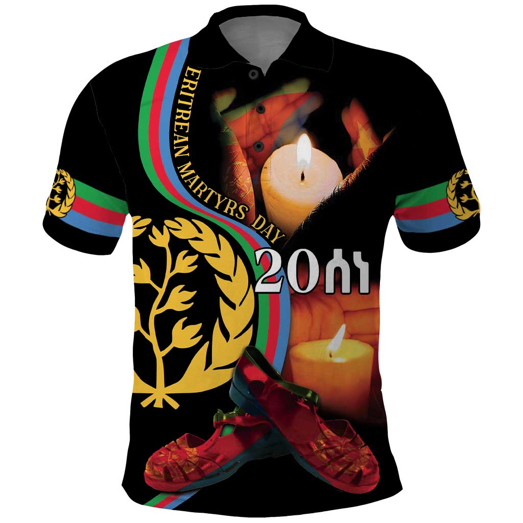 Personalized Eritrea Maelti Siwuat Polo Shirt Candle Vigil Glory To Our Martyrs Eritrea - Wonder Print Shop
