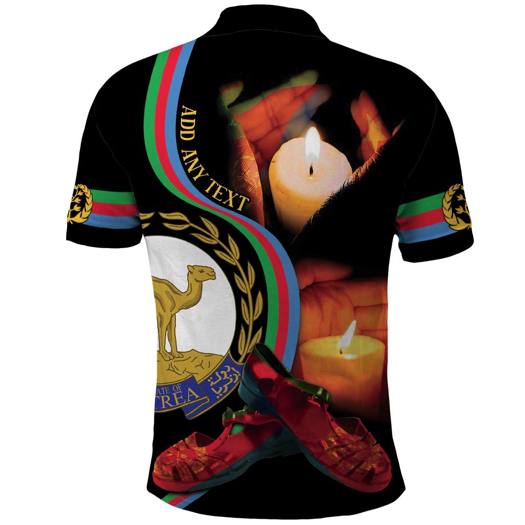 Personalized Eritrea Maelti Siwuat Polo Shirt Candle Vigil Glory To Our Martyrs Eritrea - Wonder Print Shop