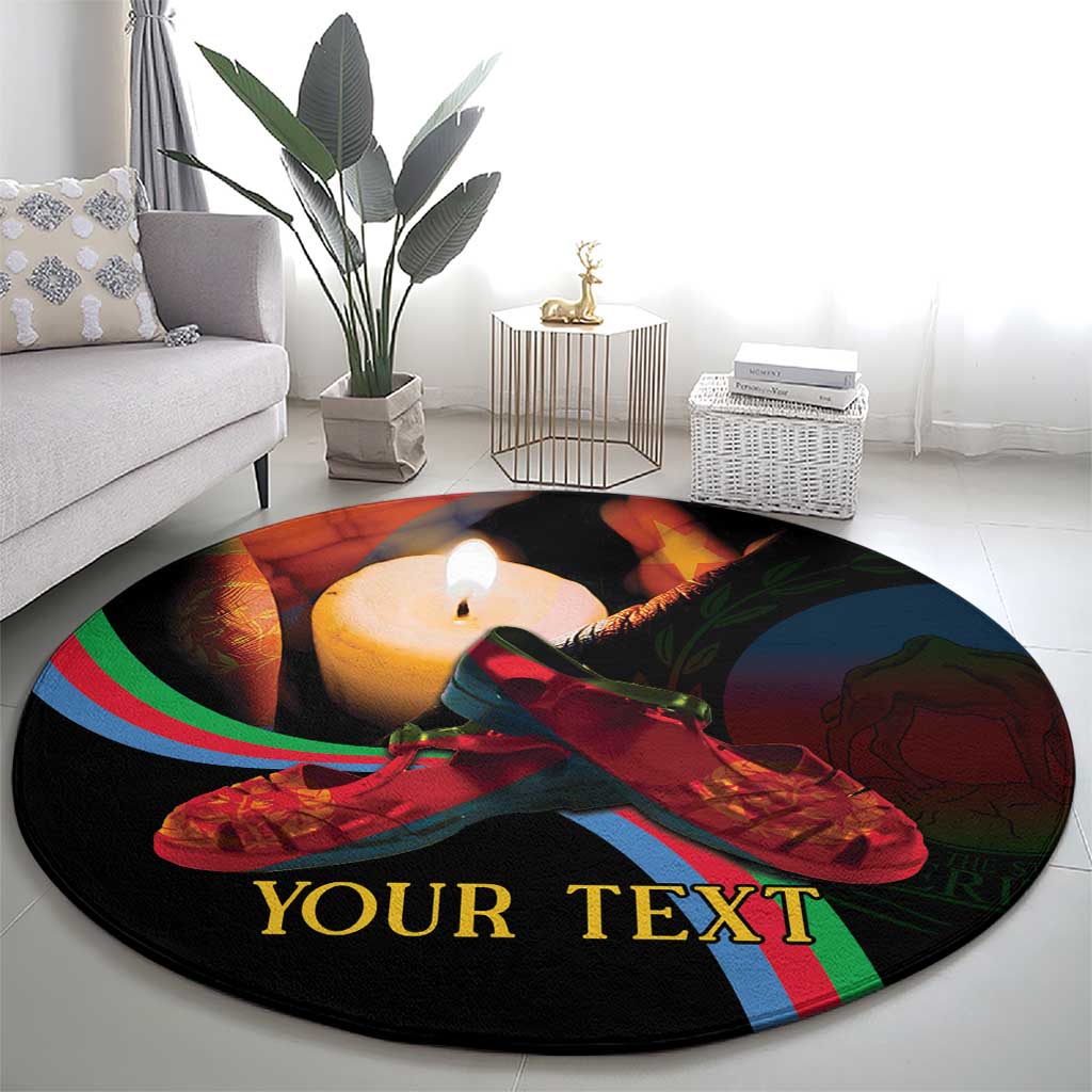 Personalized Eritrea Maelti Siwuat Round Carpet Candle Vigil Glory To Our Martyrs Eritrea
