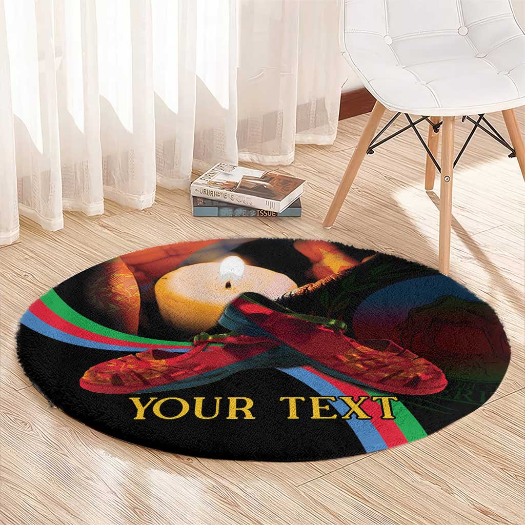 Personalized Eritrea Maelti Siwuat Round Carpet Candle Vigil Glory To Our Martyrs Eritrea