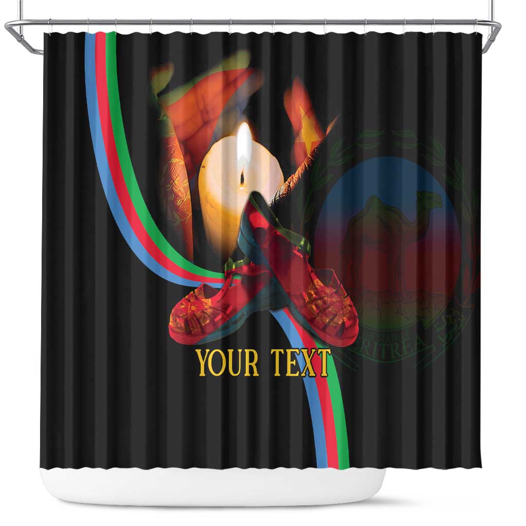 Personalized Eritrea Maelti Siwuat Shower Curtain Candle Vigil Glory To Our Martyrs Eritrea