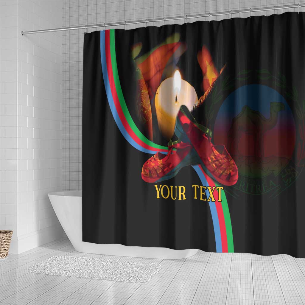 Personalized Eritrea Maelti Siwuat Shower Curtain Candle Vigil Glory To Our Martyrs Eritrea