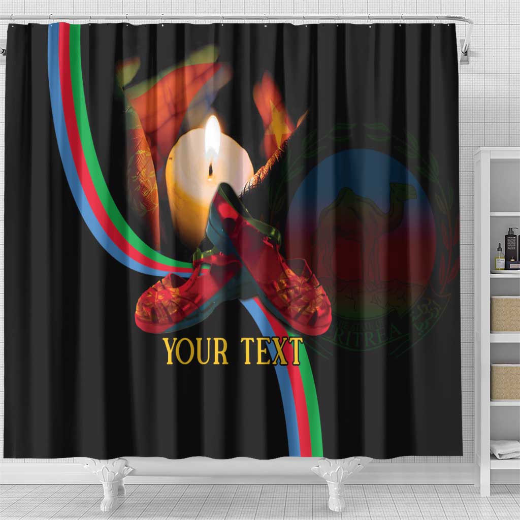 Personalized Eritrea Maelti Siwuat Shower Curtain Candle Vigil Glory To Our Martyrs Eritrea