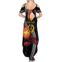 Personalized Eritrea Maelti Siwuat Summer Maxi Dress Candle Vigil Glory To Our Martyrs Eritrea - Wonder Print Shop