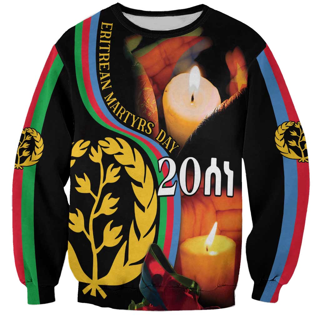 Personalized Eritrea Maelti Siwuat Sweatshirt Candle Vigil Glory To Our Martyrs Eritrea - Wonder Print Shop