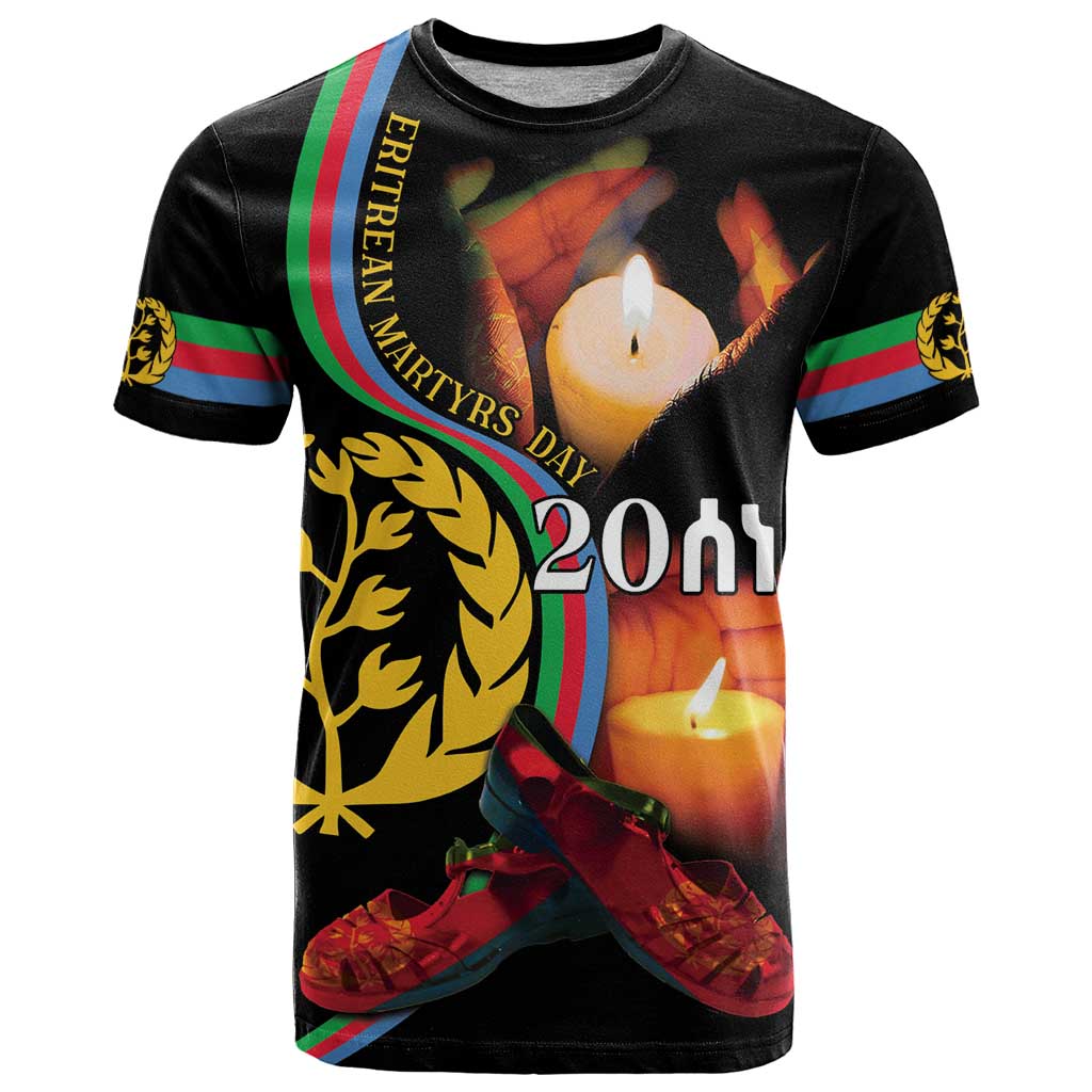 Personalized Eritrea Maelti Siwuat T Shirt Candle Vigil Glory To Our Martyrs Eritrea - Wonder Print Shop