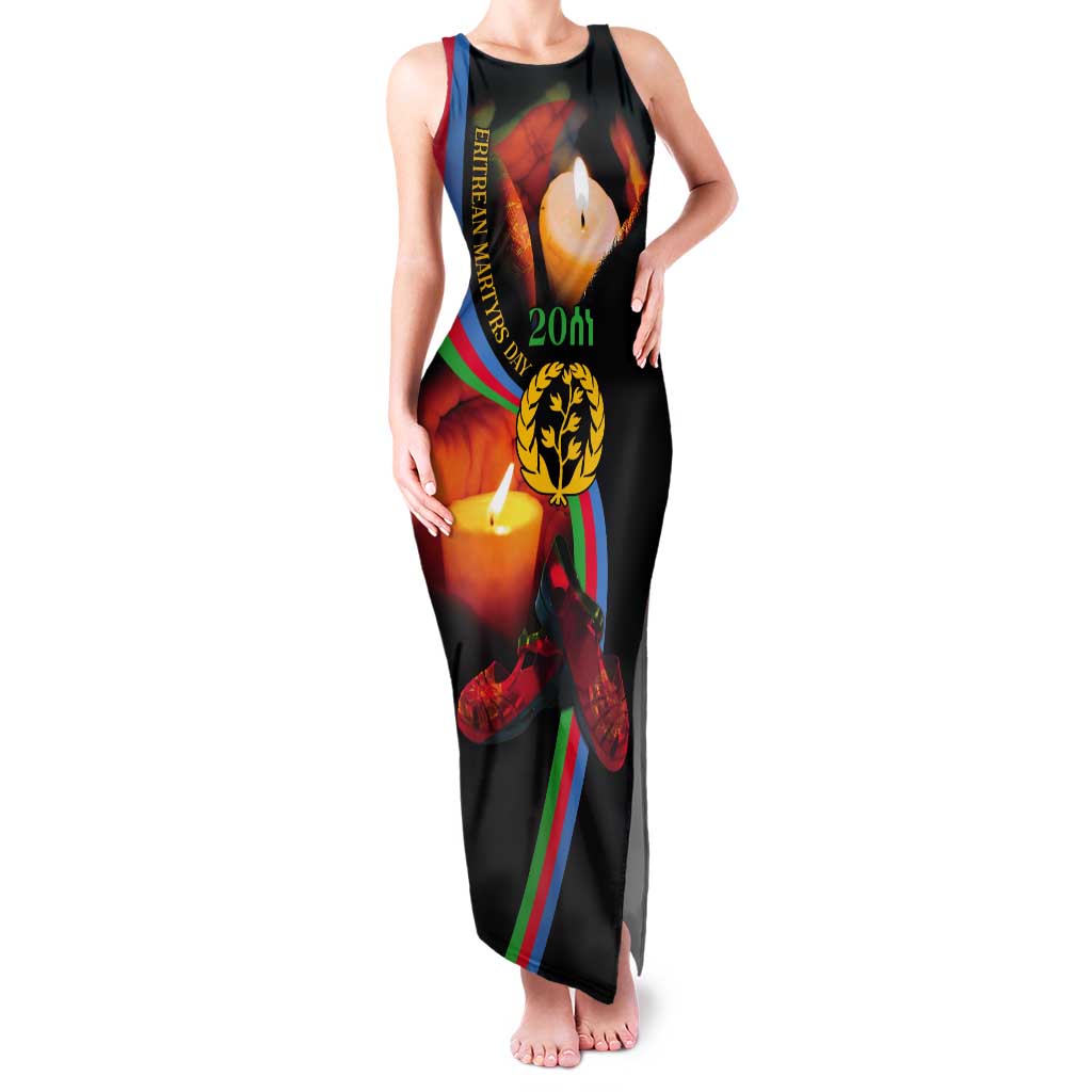 Personalized Eritrea Maelti Siwuat Tank Maxi Dress Candle Vigil Glory To Our Martyrs Eritrea - Wonder Print Shop