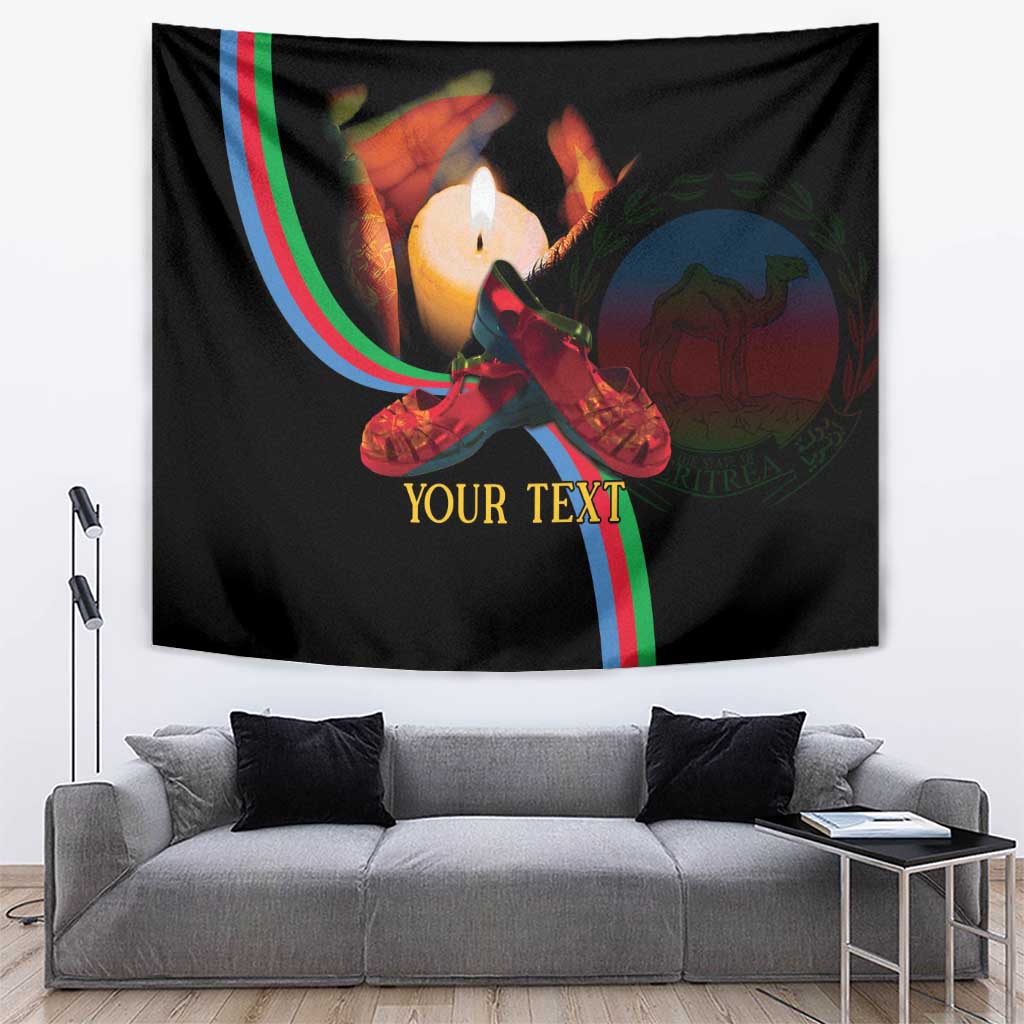 Personalized Eritrea Maelti Siwuat Tapestry Candle Vigil Glory To Our Martyrs Eritrea - Wonder Print Shop