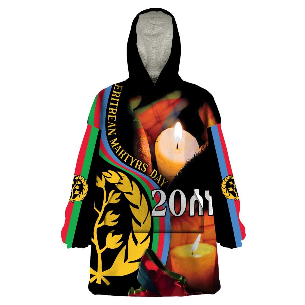 Personalized Eritrea Maelti Siwuat Wearable Blanket Hoodie Candle Vigil Glory To Our Martyrs Eritrea - Wonder Print Shop